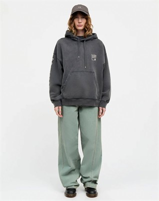 Compact Cotton Altas Hoddie - Washed Black